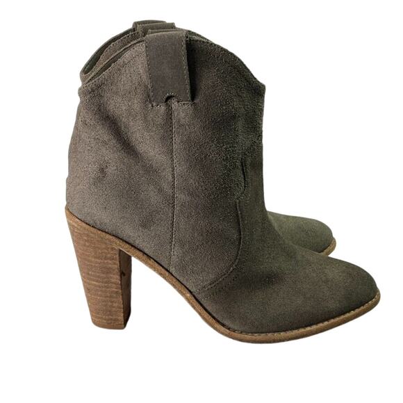 Joie Booties Womens 9.5 Monte Leather Suede Western Lined Heel Cowgirl - Picture 4 of 12